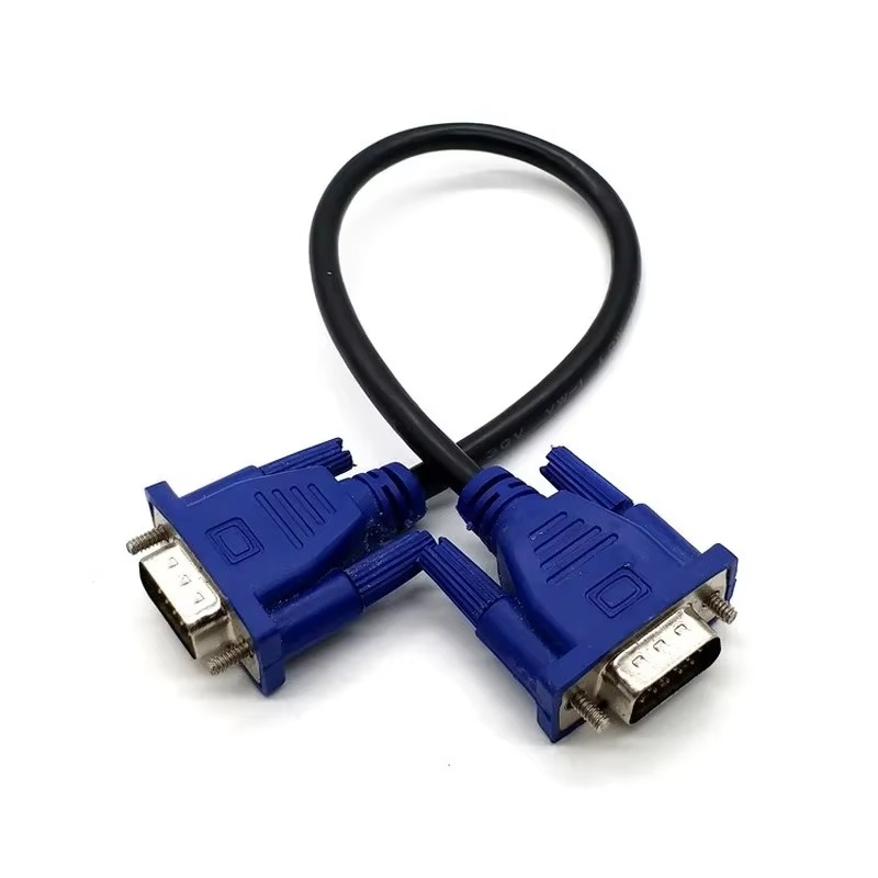 Closeup view of VGA cable