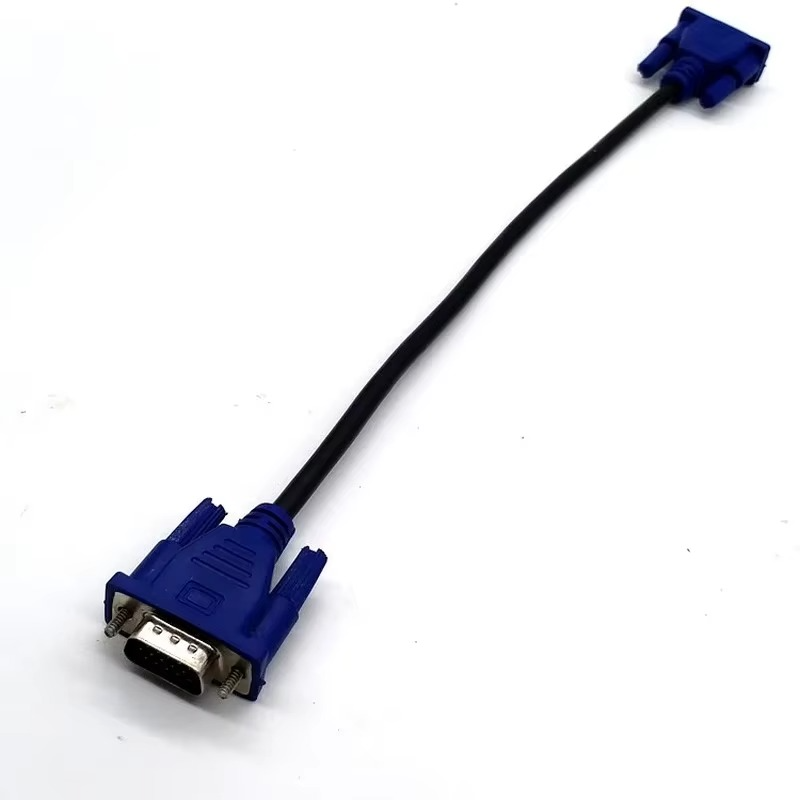 Extended view showing 50cm length of VGA cable fully stretched out