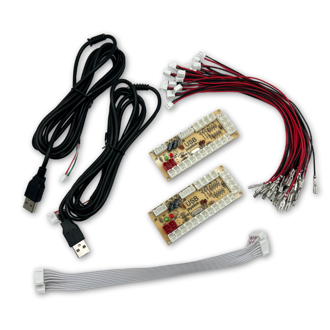 Complete 2-Player Zero Delay USB Encoder Kit for Raspberry Pi and MAME arcade builds