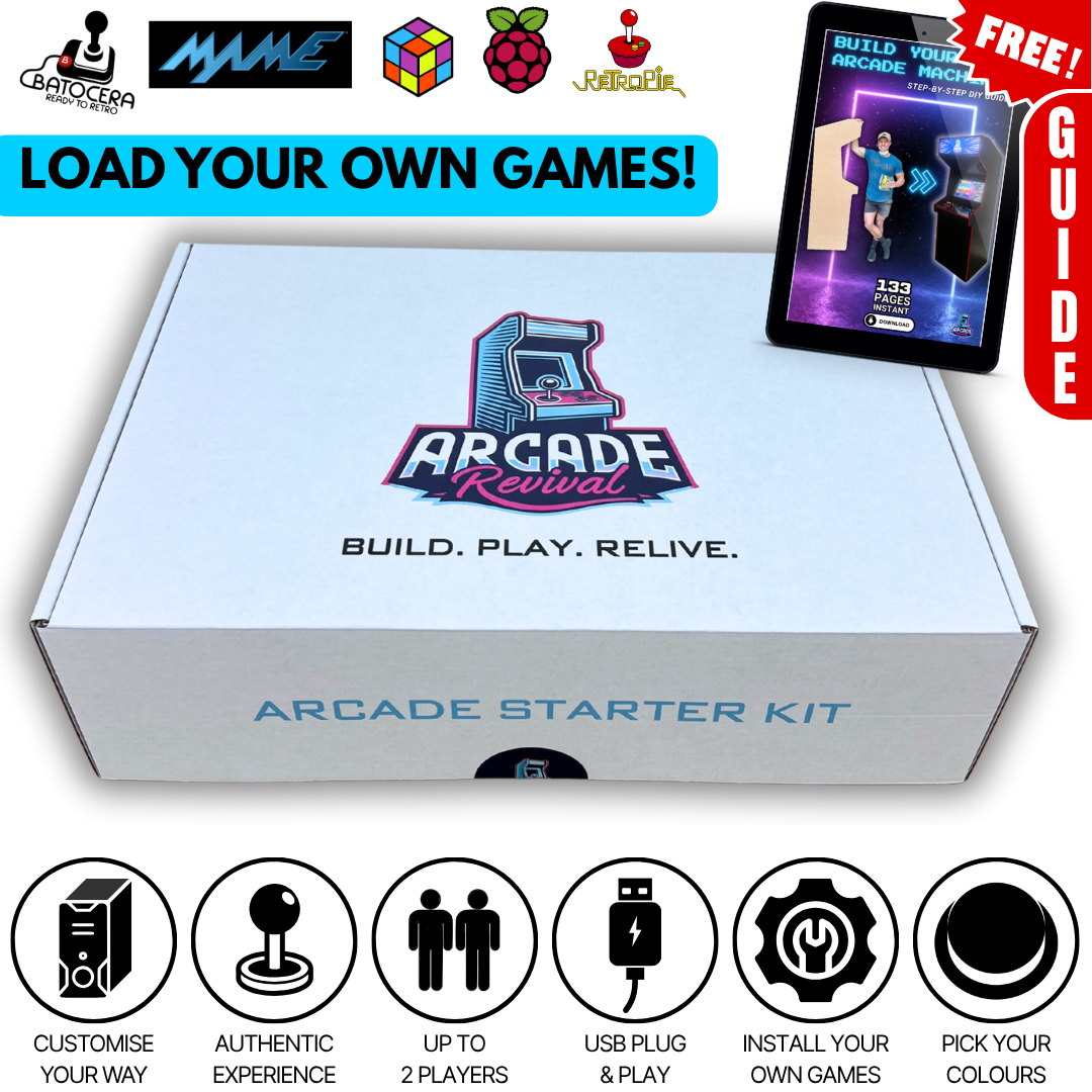 Arcade Revival Emulator Starter Kit to load your own games with free arcade build guide