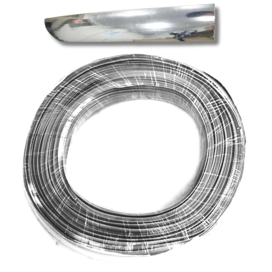 Chrome T-moulding trim roll for arcade cabinets – reflective metallic finish for a high-end custom arcade look