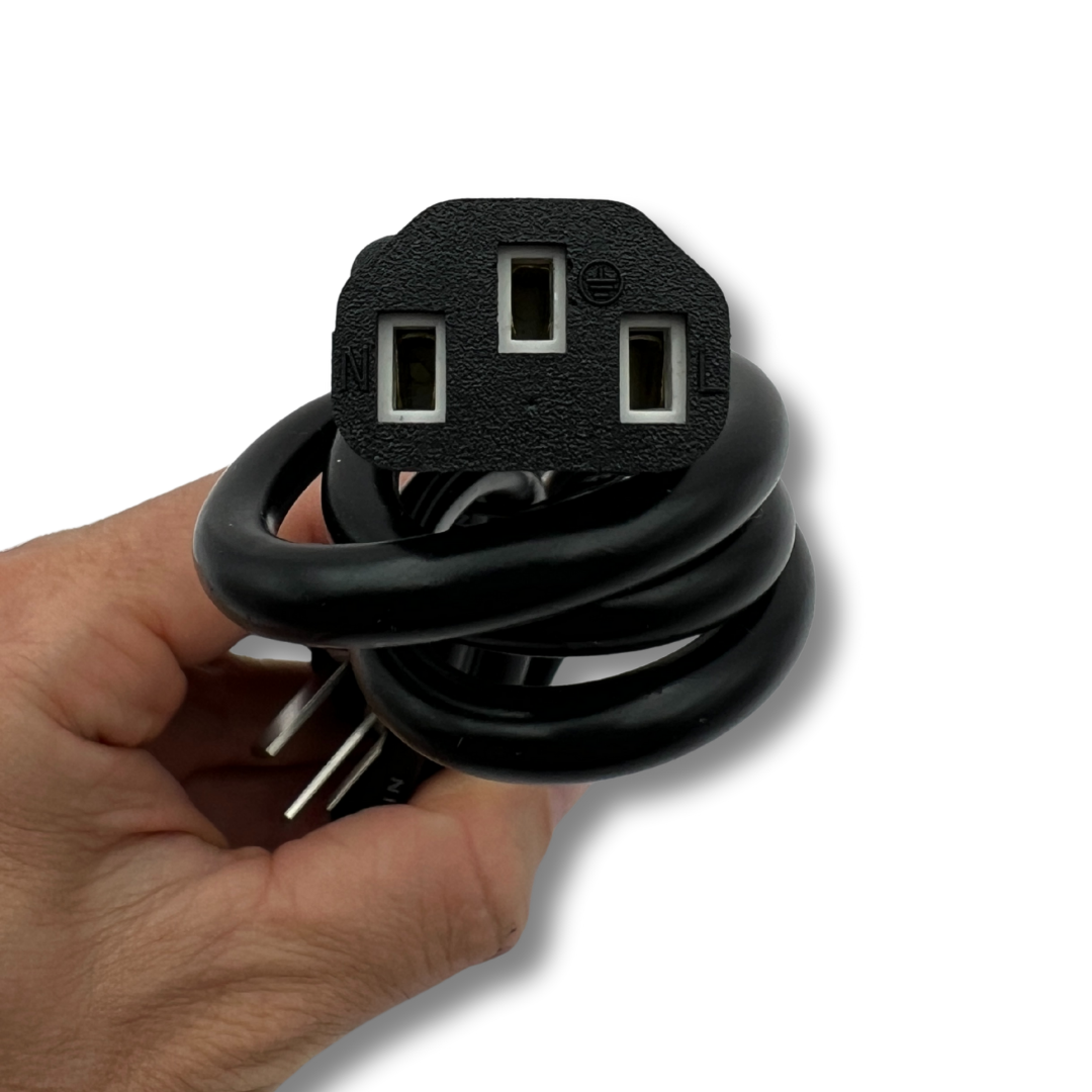 Front view of IEC C14 power cable connector – perfect for arcade units
