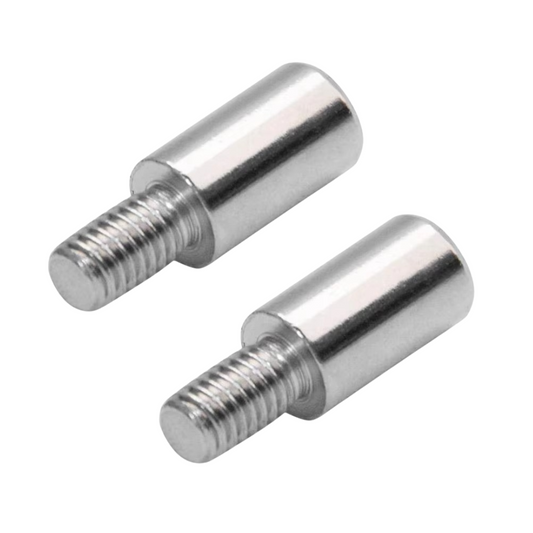 Two joystick shaft extenders for arcade machines – stainless steel finish