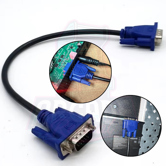 15-pin VGA cable (50cm) – main image showing male-to-male connectors.