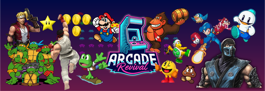 Arcade All-Stars marquee artwork featuring retro gaming characters