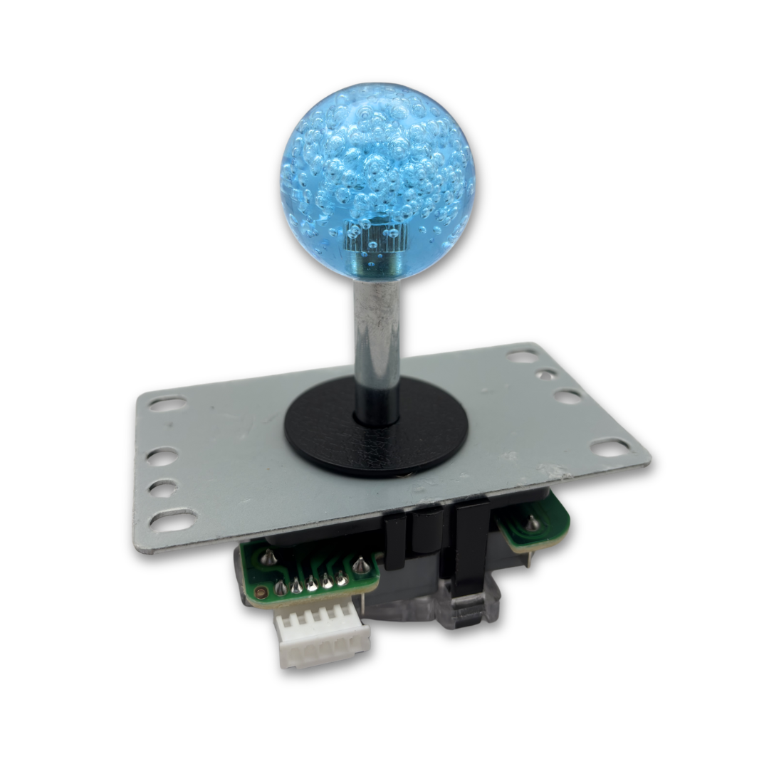 Light blue crystal ball top arcade joystick handle for DIY arcade cabinet build – Arcade Revival