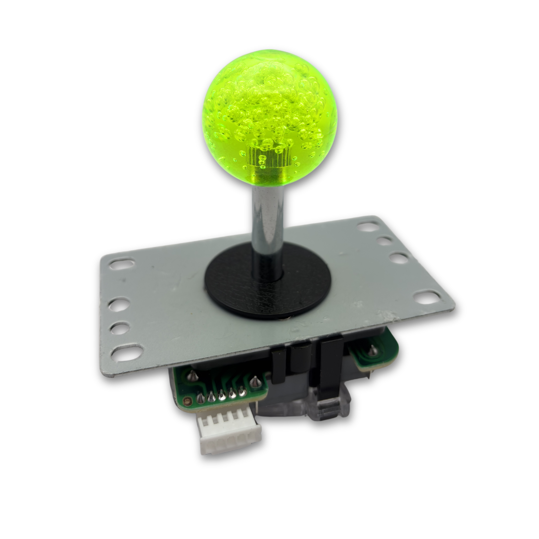 Lime crystal ball top arcade joystick handle for DIY arcade cabinet build – Arcade Revival