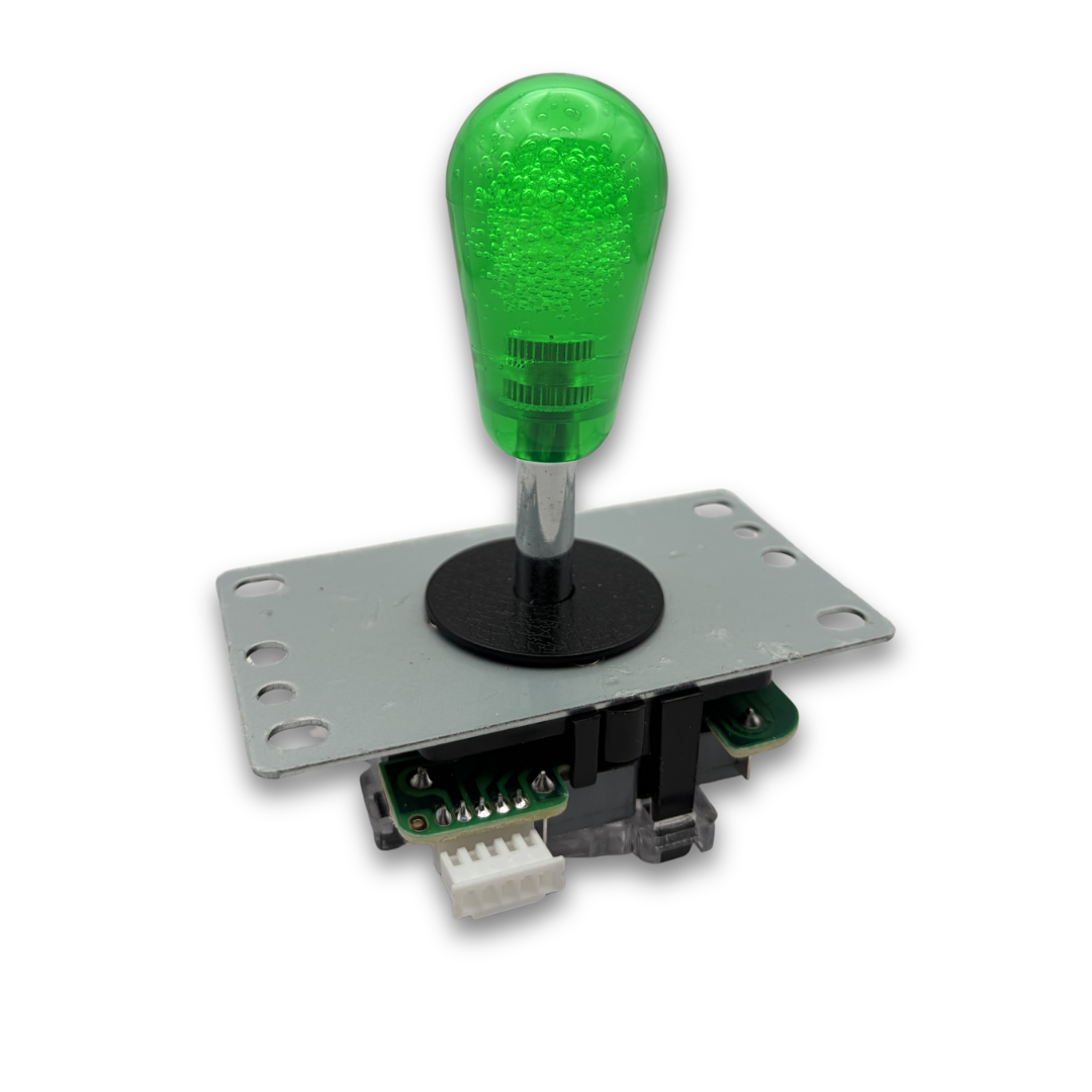 Green crystal bat top arcade joystick handle for DIY arcade cabinet customisation – Arcade Revival