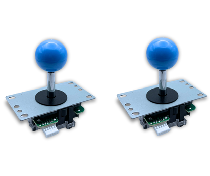 Blue Ball Top Classic Arcade Joystick – 4/8-Way Adjustable – Arcade Revival
