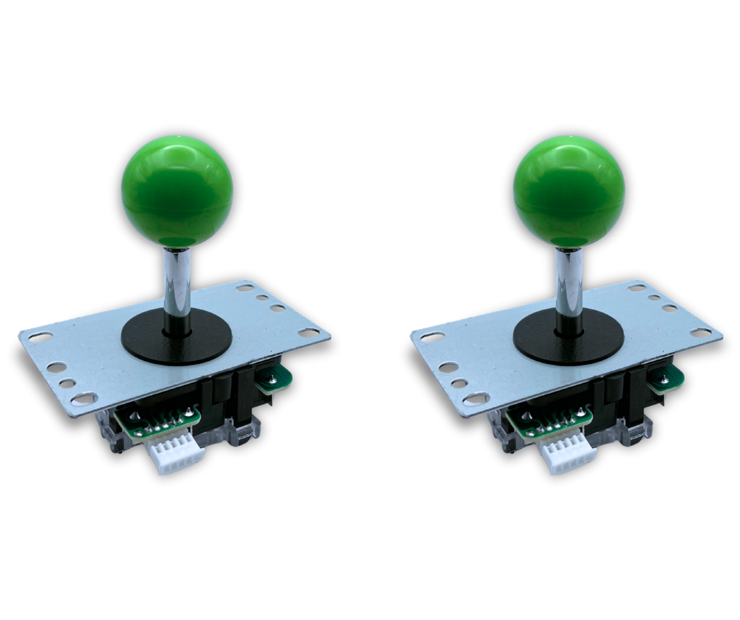 Green Ball Top Classic Arcade Joystick – 4/8-Way Adjustable – Arcade Revival