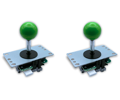 Green Ball Top Classic Arcade Joystick – 4/8-Way Adjustable – Arcade Revival