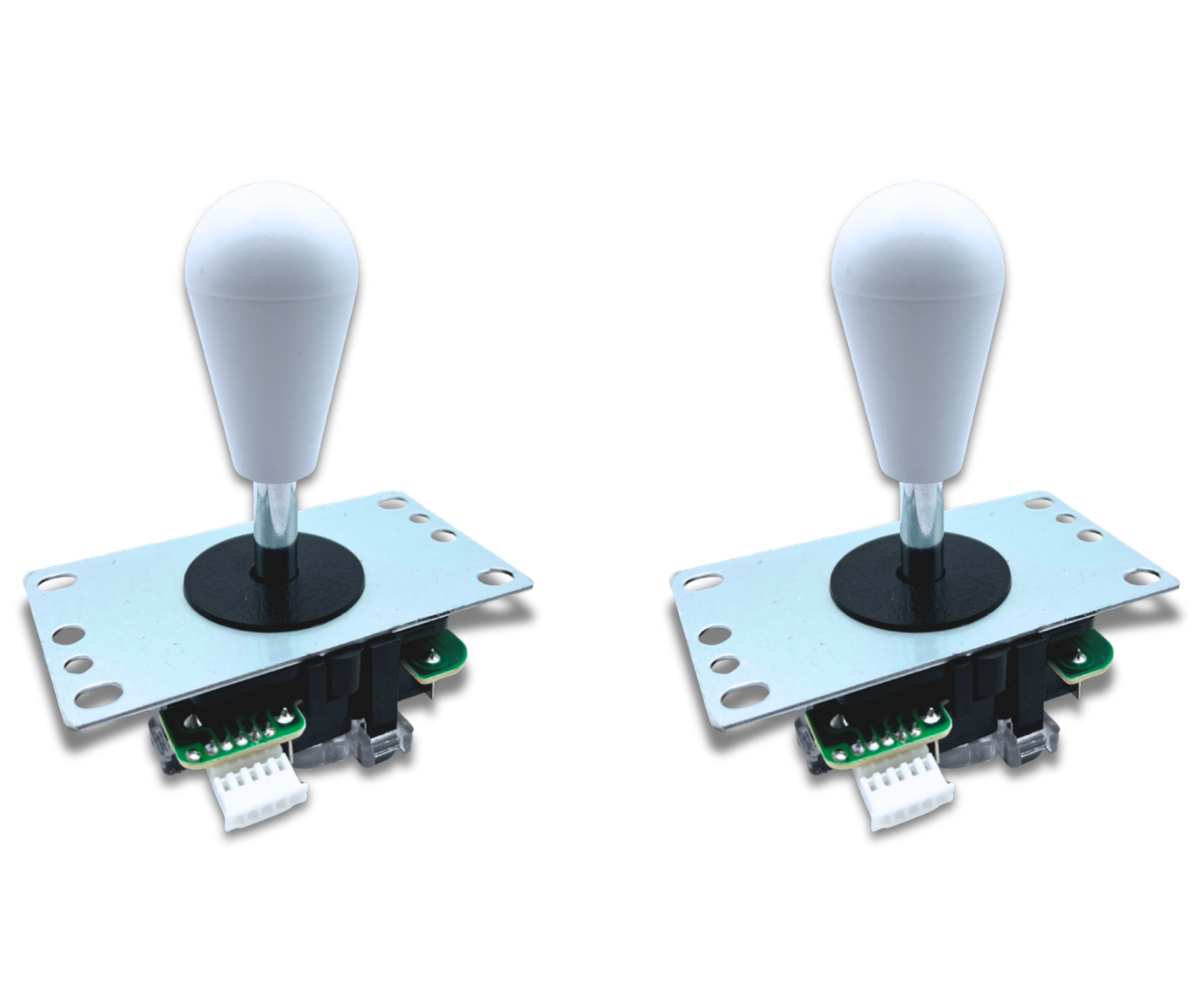 White Bat Top Classic Arcade Joystick – 4/8-Way Adjustable – Arcade Revival