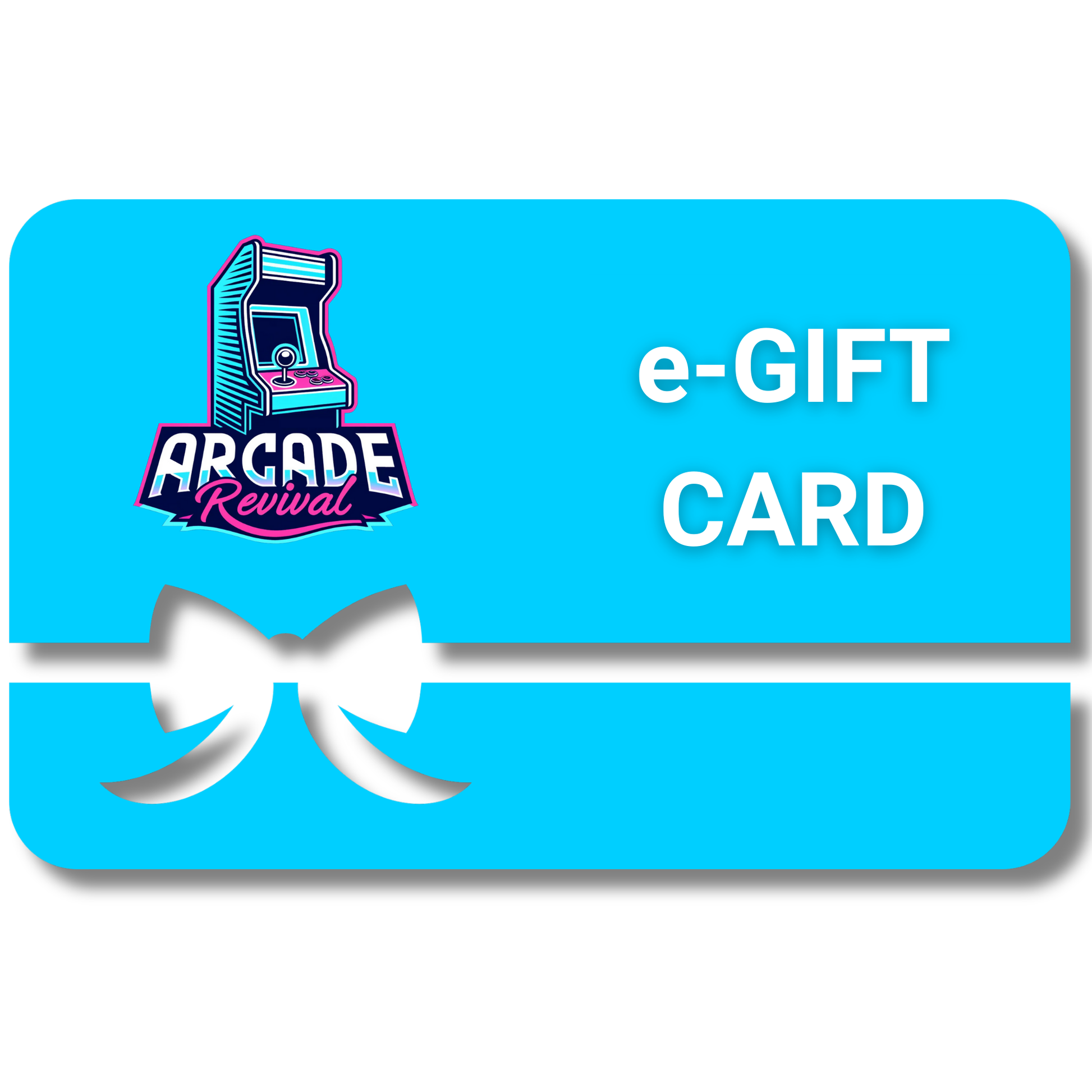 Arcade Revival eGift Card with retro arcade design, instant digital gift for arcade builders and gamers
