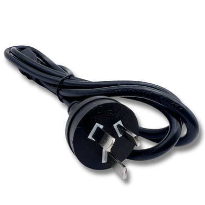 Close-up of Australian 3-pin plug for arcade machine power supply