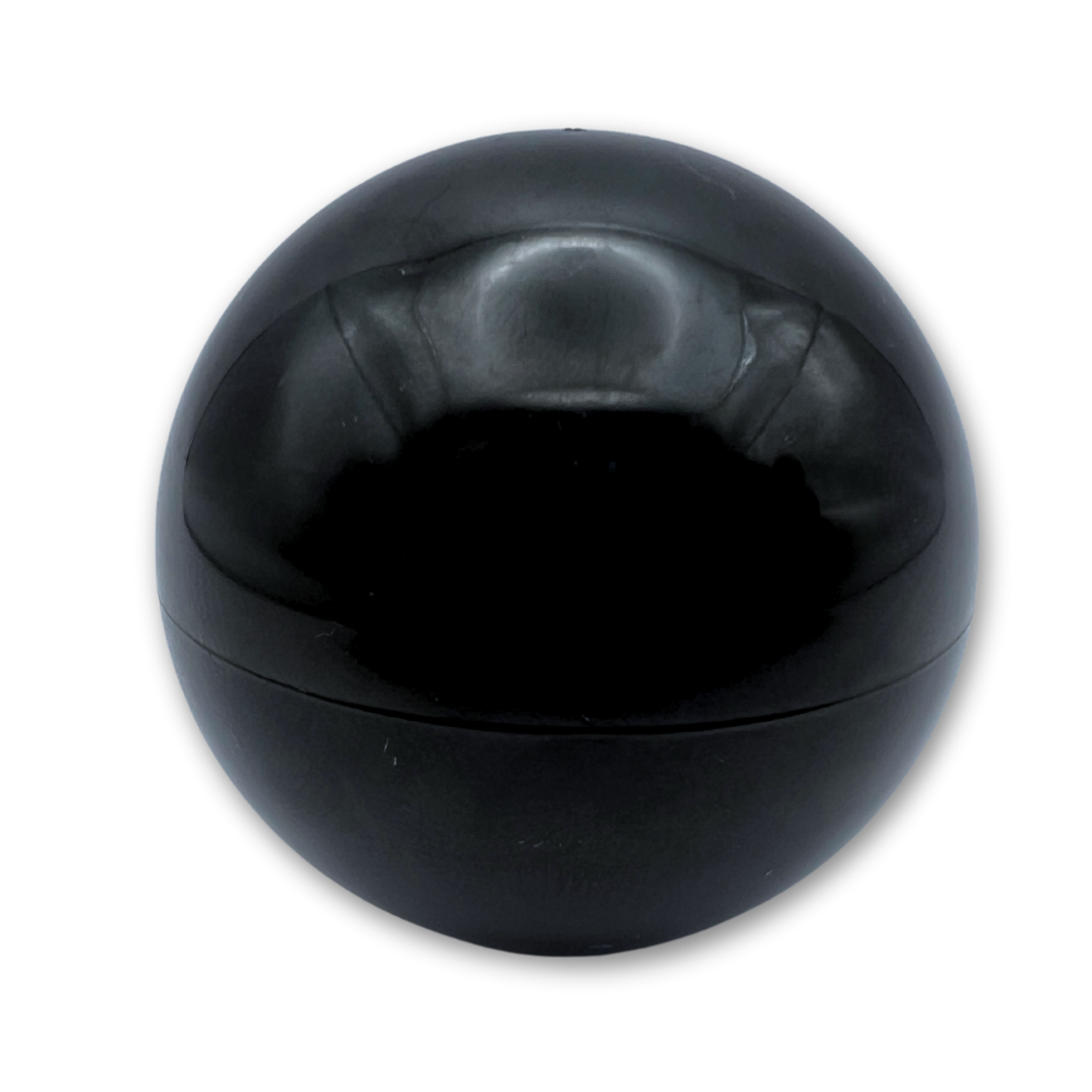 Black joystick ball top handle on a white background