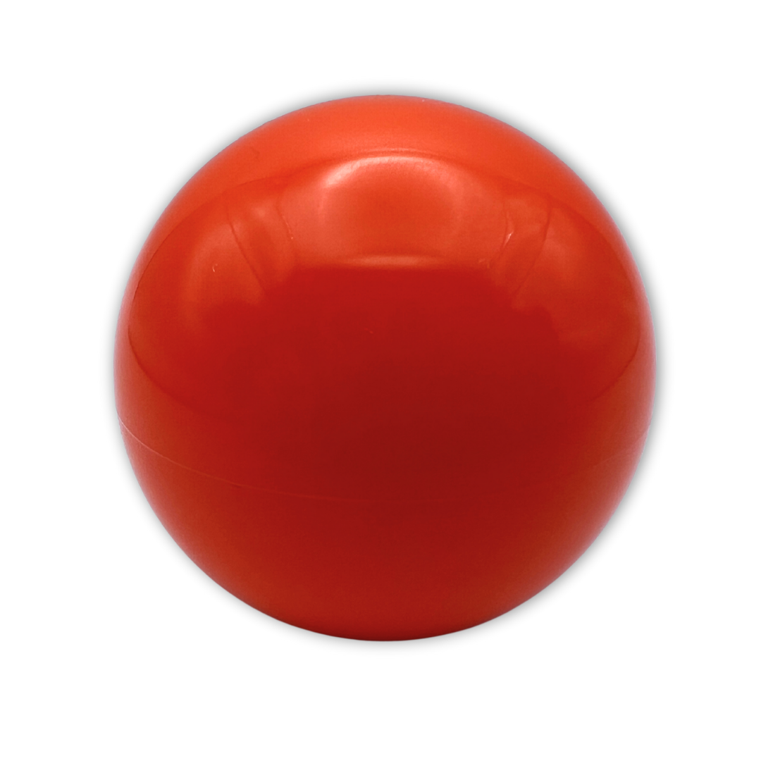 Orange joystick ball top handle on a white background