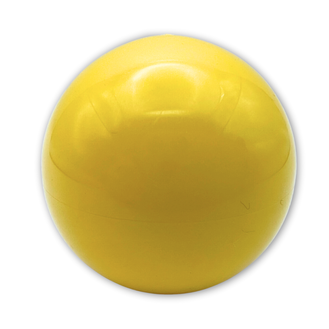 Yellow joystick ball top on a white background