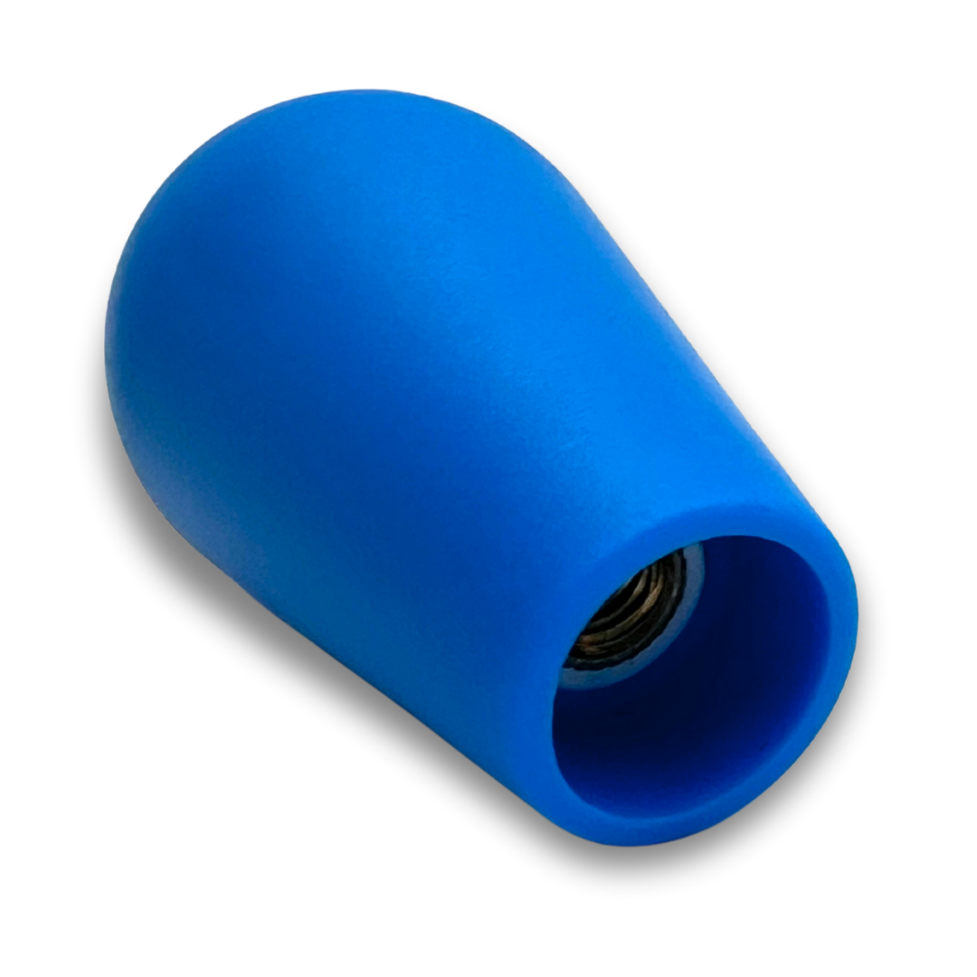 Blue bat top joystick handle flat lay for arcade machines – a staple for retro and modern cabinets.