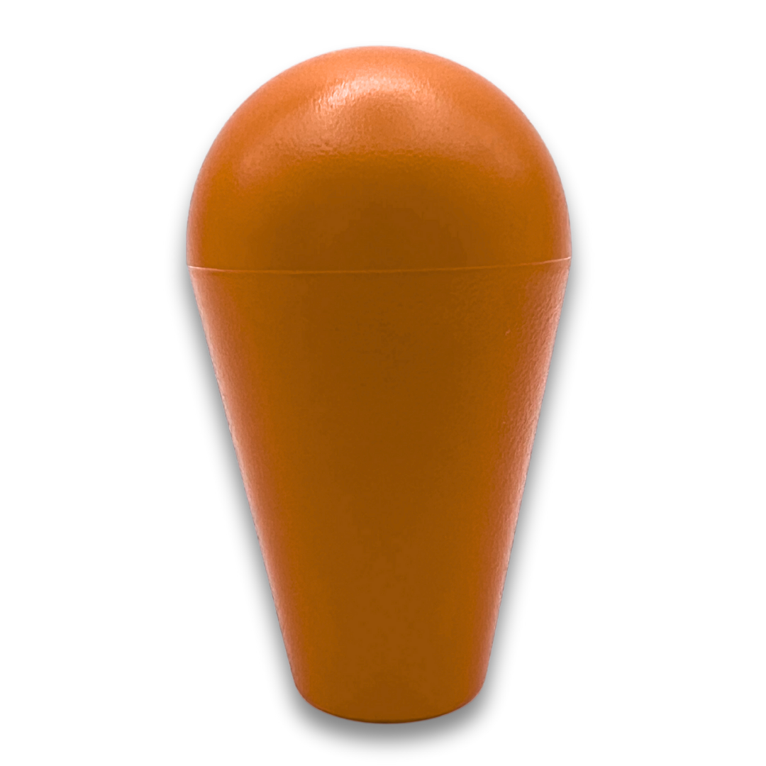 Orange bat top joystick handle – bright arcade part for colourful gaming cabinets.