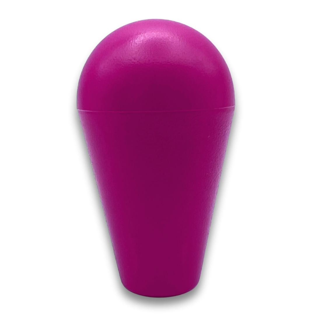 Pink bat top joystick handle for arcade machine customisation – vibrant retro gaming accessory.