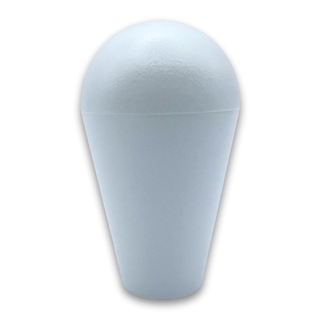 White bat top joystick handle for arcade machines – classic look for clean cabinet designs.