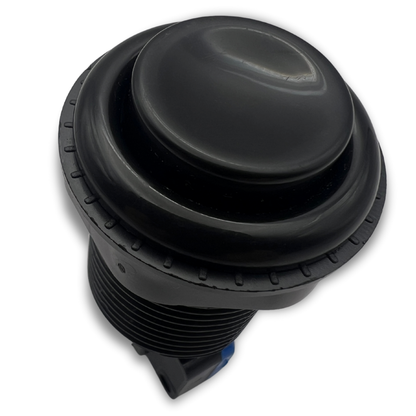 Black arcade button front angled perspective