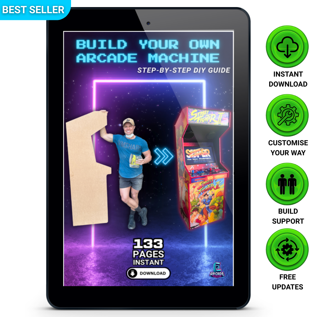 Build your own arcade machine step-by-step DIY guide – 133 page digital download arcade cabinet plans by Arcade Revival