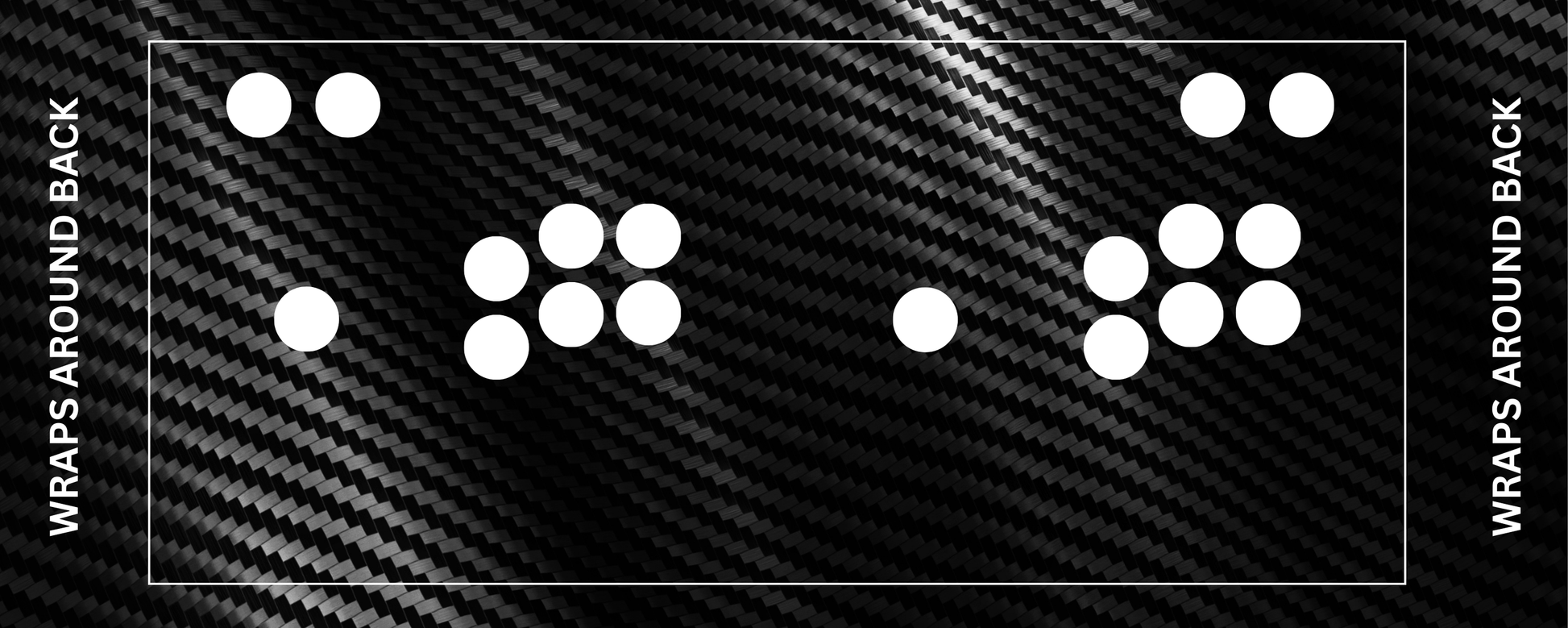 Carbon Velocity control panel wrap with carbon fibre design and button layout overlay for arcade machine.
