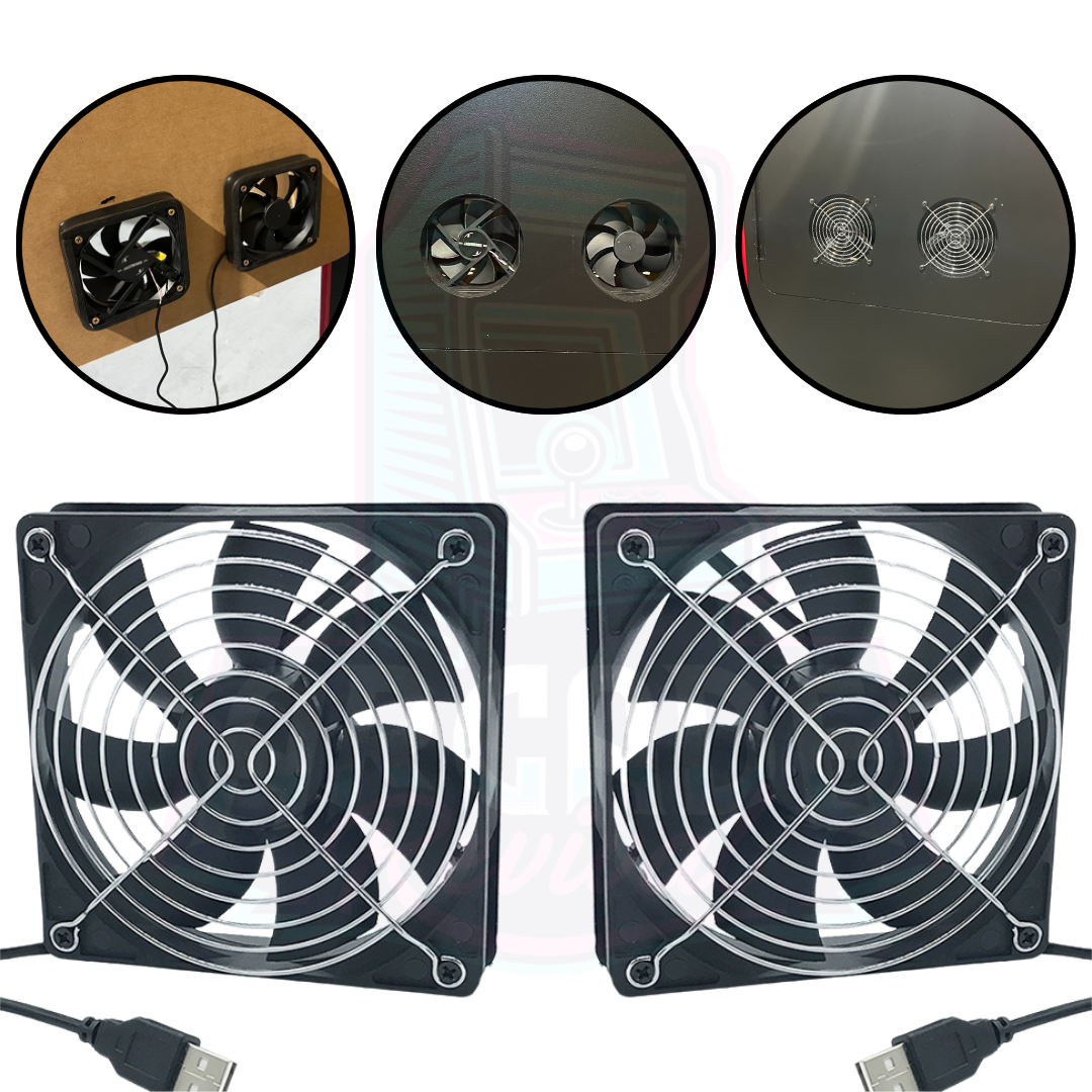 Arcade Cabinet USB Cooling Fan Kit | Twin 120mm Thermo Fans – Arcade ...