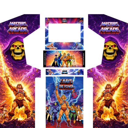 Masters of the Universe arcade cabinet wrap full kit without marquee including side panels, control panel and bezel artwork
