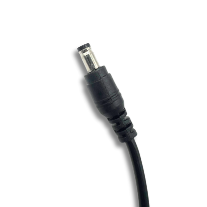Close-up of the DC power plug for the Pandora DX2 arcade unit, showing connector details for secure installation.