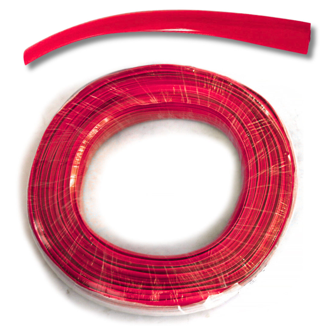 Red T-moulding arcade trim roll for edge protection and cabinet detailing – bold, vibrant finish for arcade builds