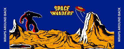 Space Invaders arcade control panel overlay artwork without button layout for custom arcade cabinet