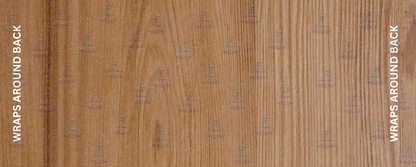 Woodgrain Edition arcade control panel overlay featuring warm authentic woodgrain finish inspired by classic 1980s arcade cabinets for DIY arcade cabinet builds.